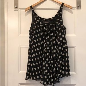 Loose-fit Black & White Polka Dotted Blouse